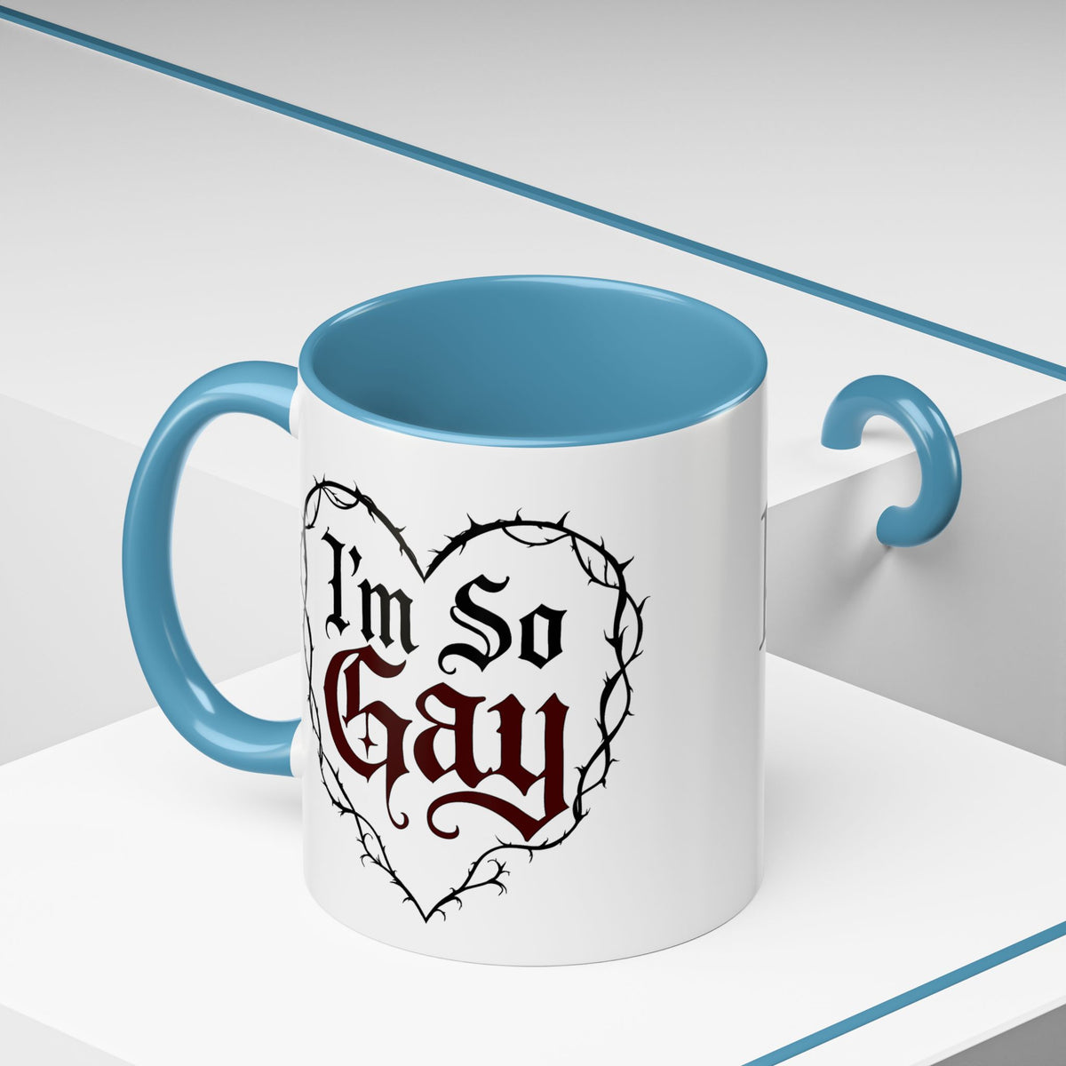 I'm So Gay/ Pretty Eyes Accent Coffee Mug (11, 15oz)