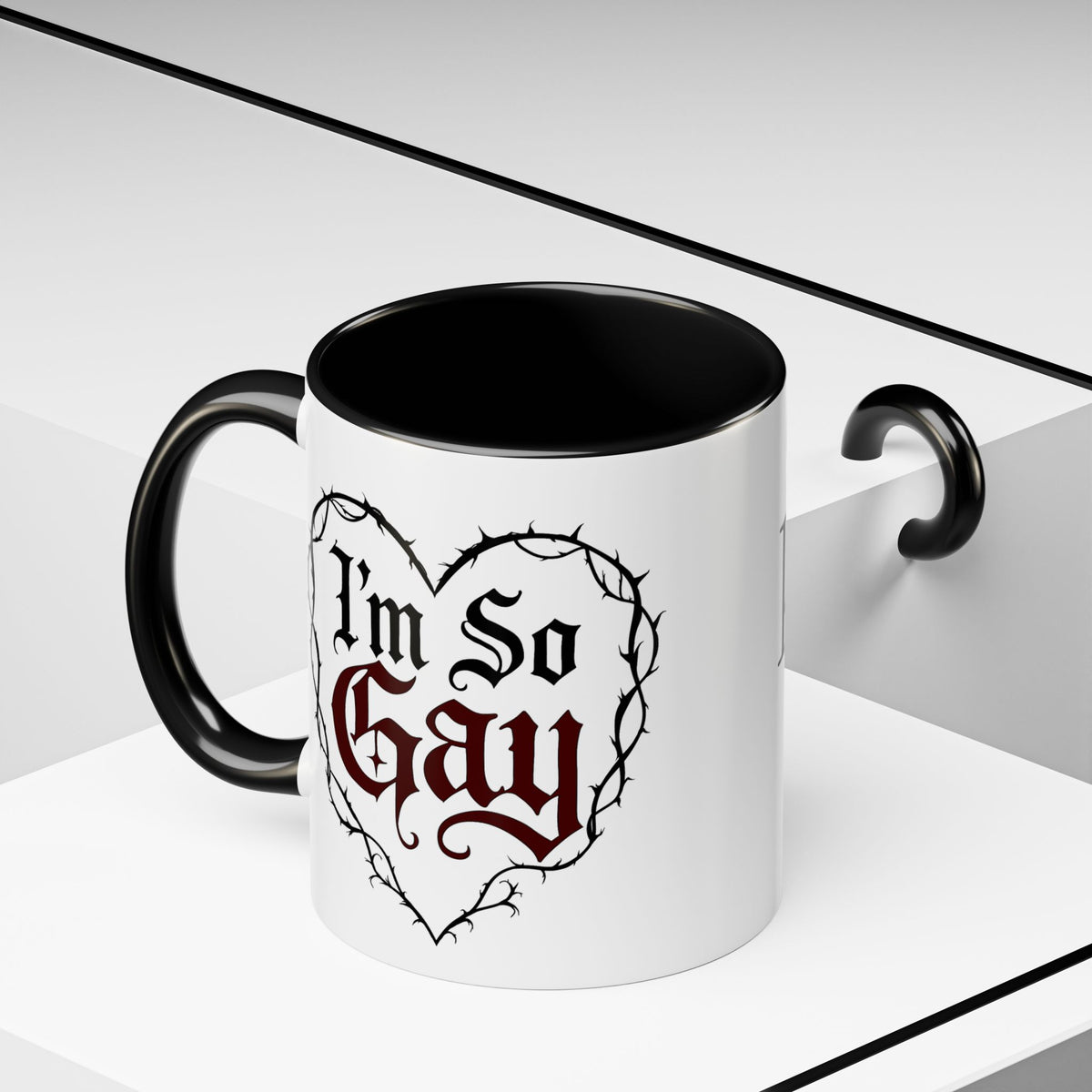 I'm So Gay/ Pretty Eyes Accent Coffee Mug (11, 15oz)