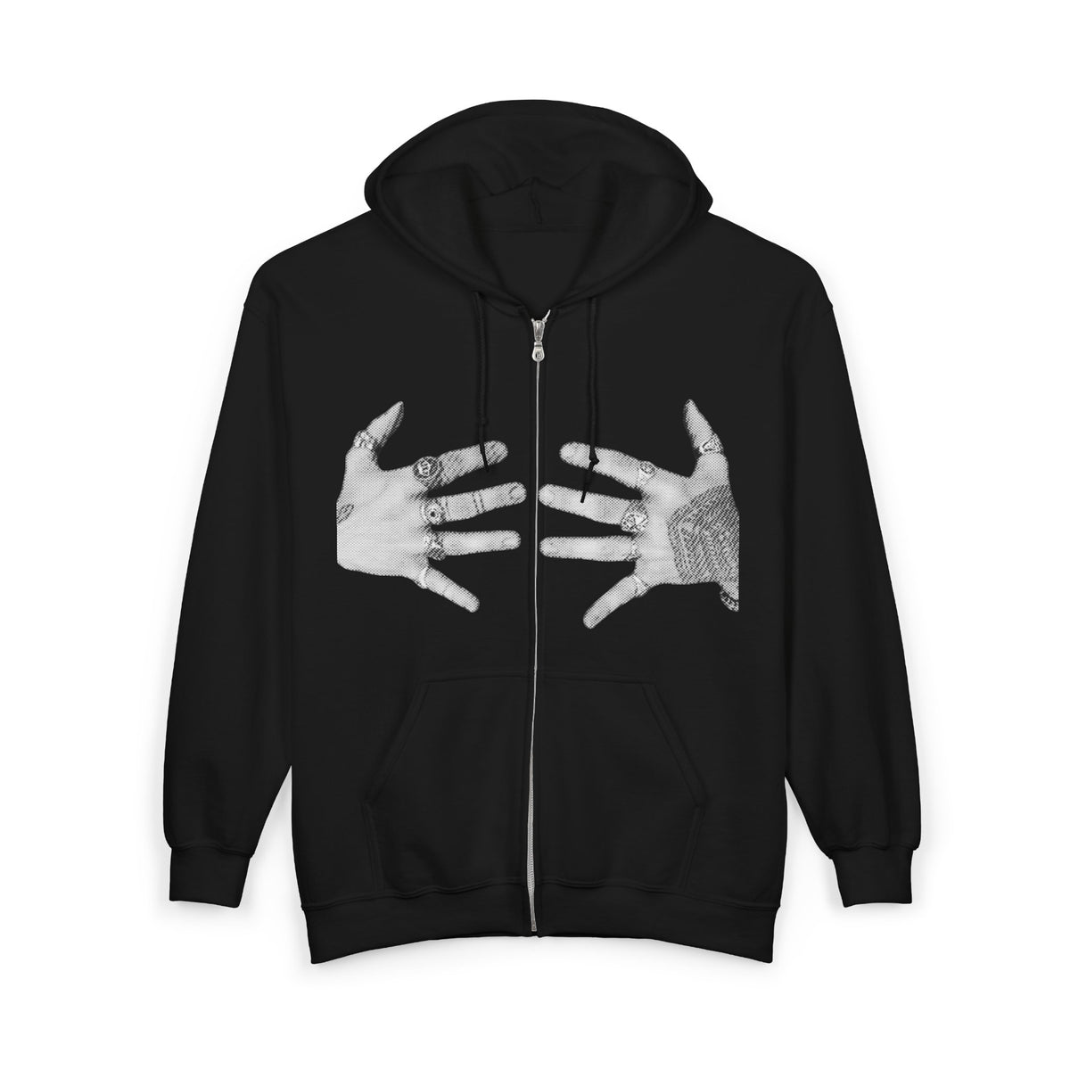 Put Your Hands on Me Pretty Eyes Full Zip Hooded Sweatshirt