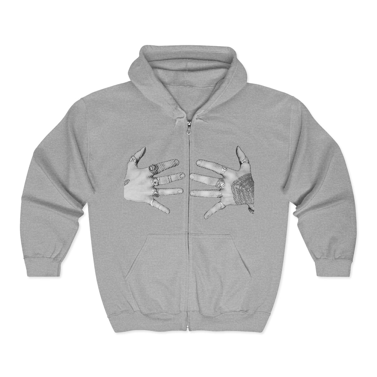Put Your Hands on Me Pretty Eyes Full Zip Hooded Sweatshirt