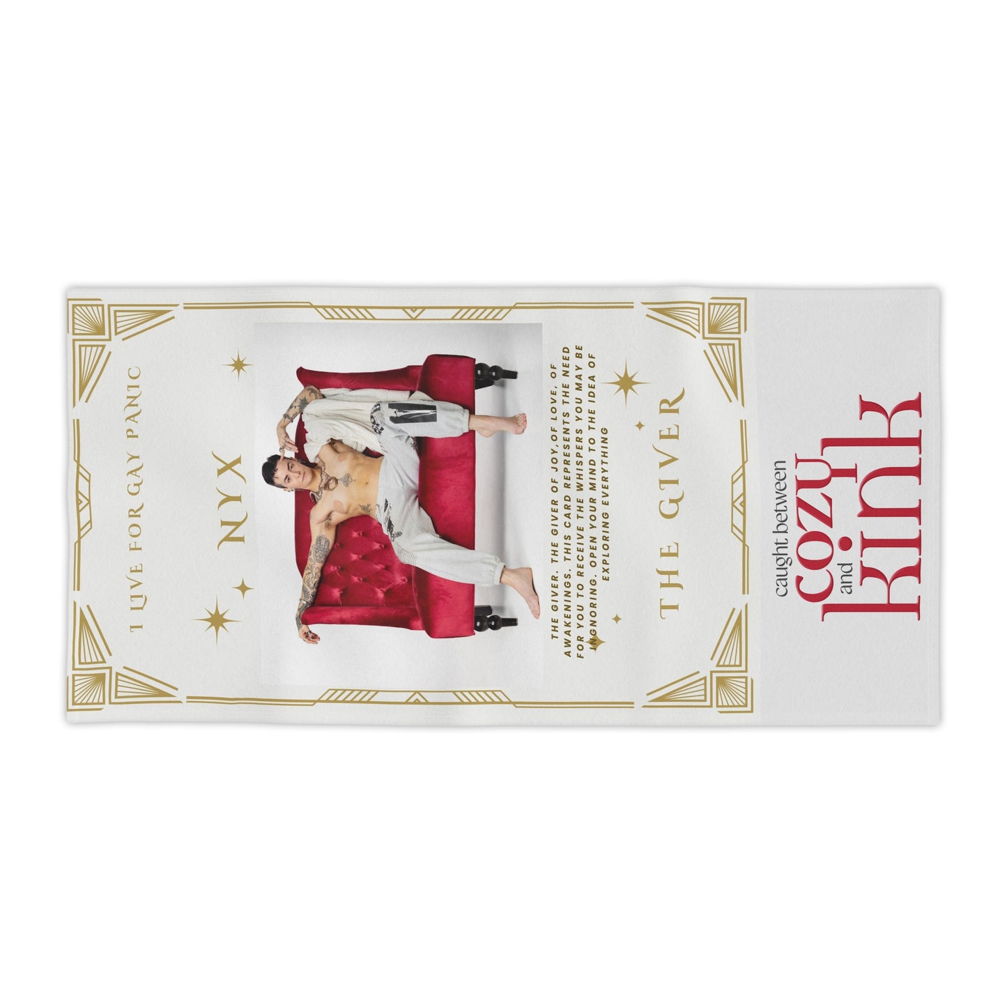 Nyx Tarot Card Beach Towels