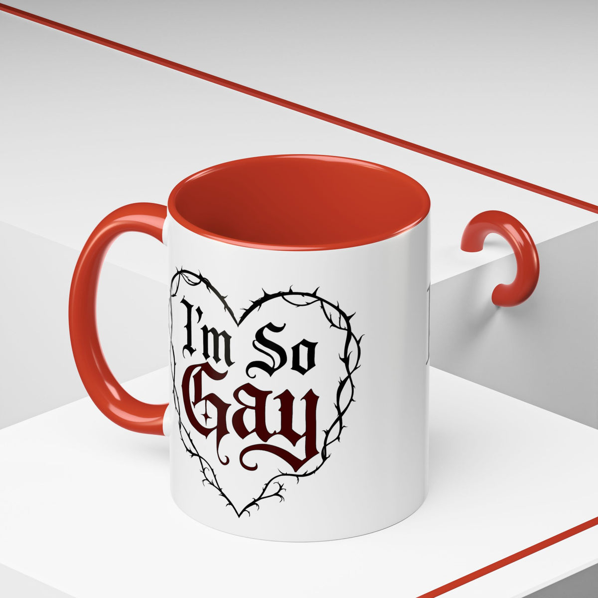 I'm So Gay/ Pretty Eyes Accent Coffee Mug (11, 15oz)
