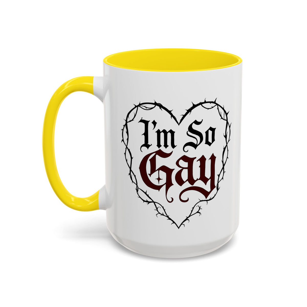I'm So Gay/ Pretty Eyes Accent Coffee Mug (11, 15oz)
