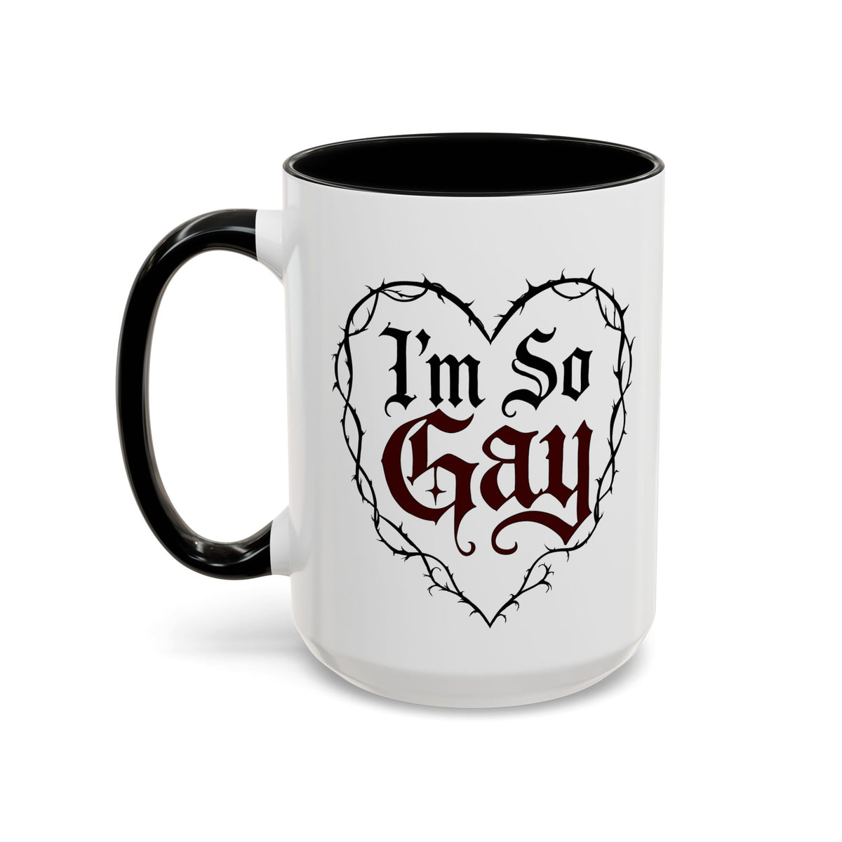 I'm So Gay/ Pretty Eyes Accent Coffee Mug (11, 15oz)