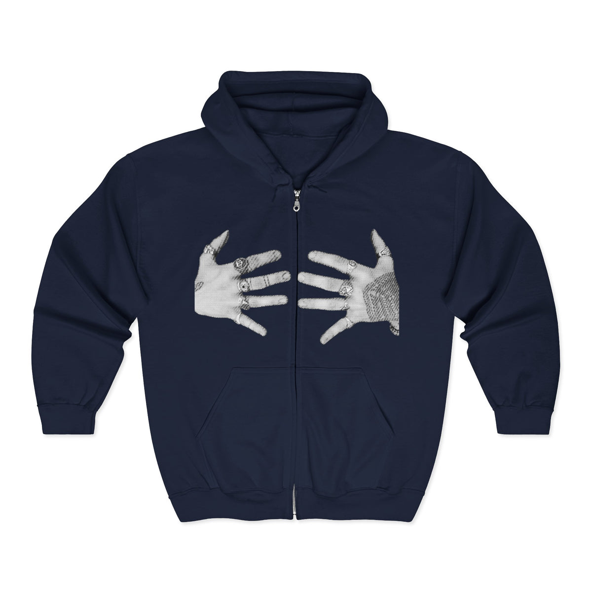 Put Your Hands on Me Pretty Eyes Full Zip Hooded Sweatshirt