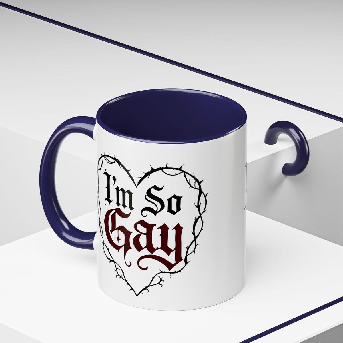 I'm So Gay/ Pretty Eyes Accent Coffee Mug (11, 15oz)