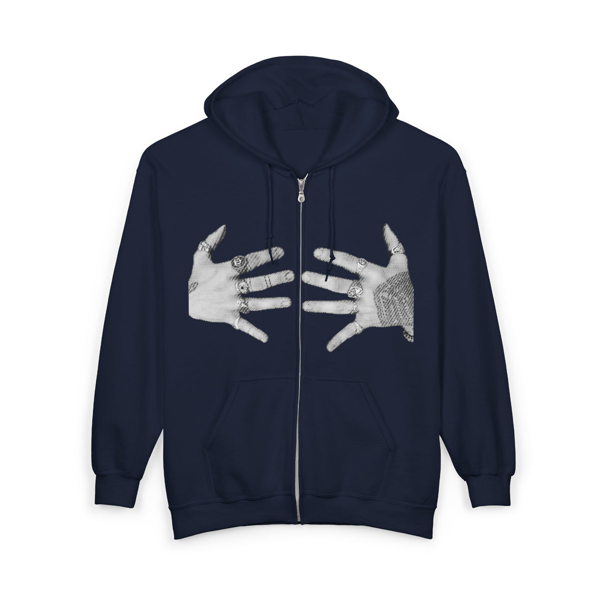 Put Your Hands on Me Pretty Eyes Full Zip Hooded Sweatshirt