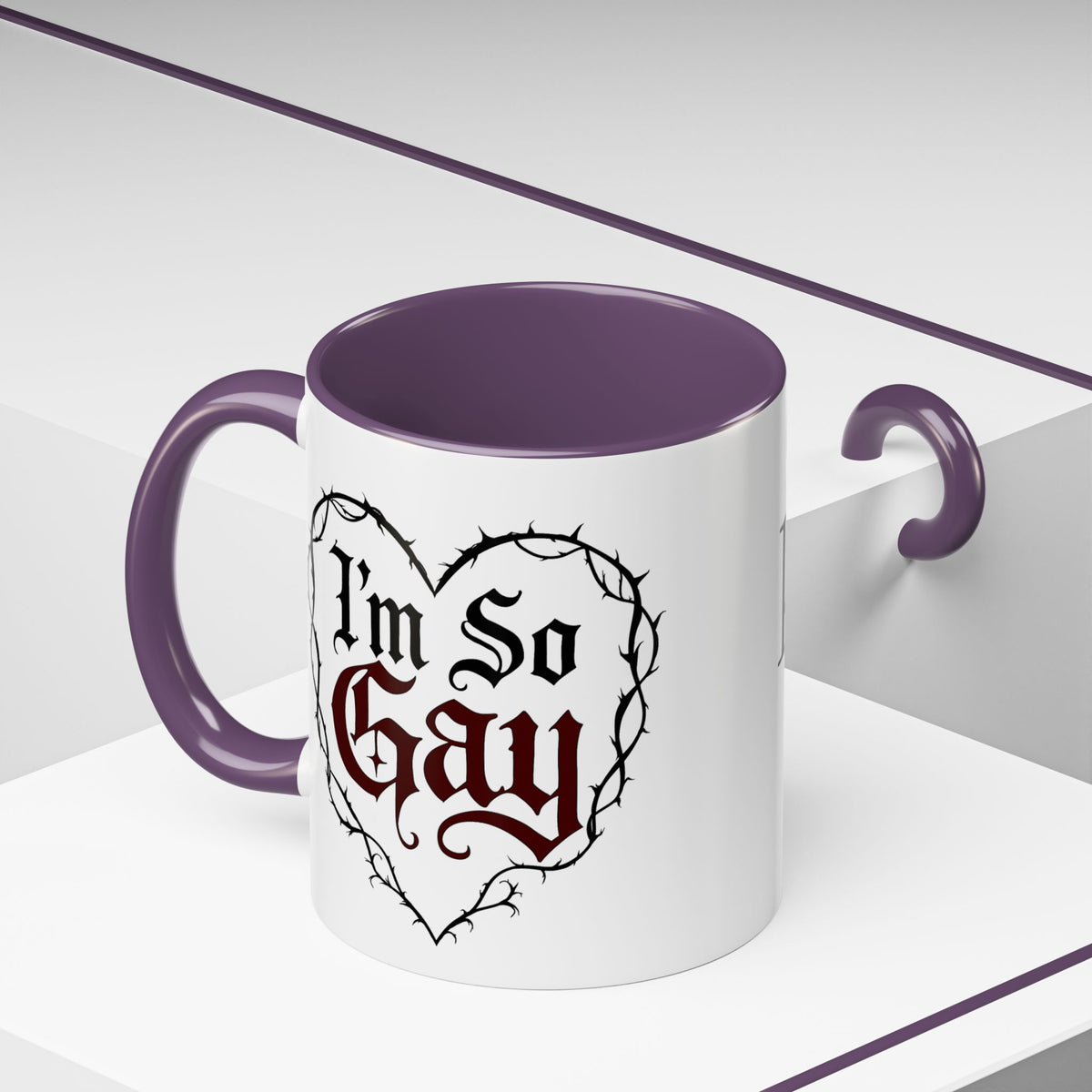 I'm So Gay/ Pretty Eyes Accent Coffee Mug (11, 15oz)