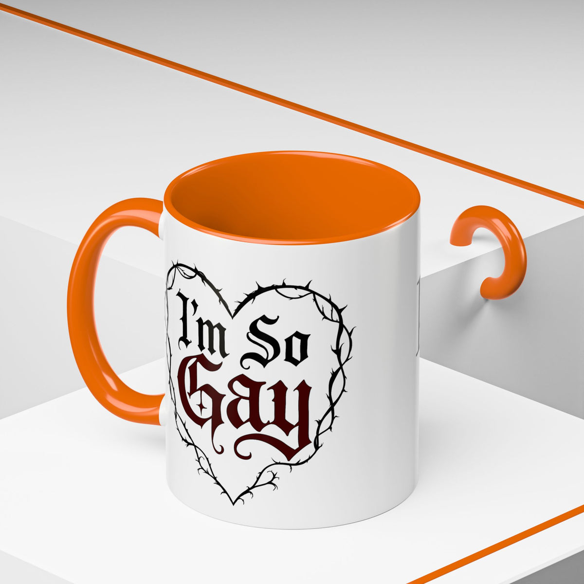I'm So Gay/ Pretty Eyes Accent Coffee Mug (11, 15oz)