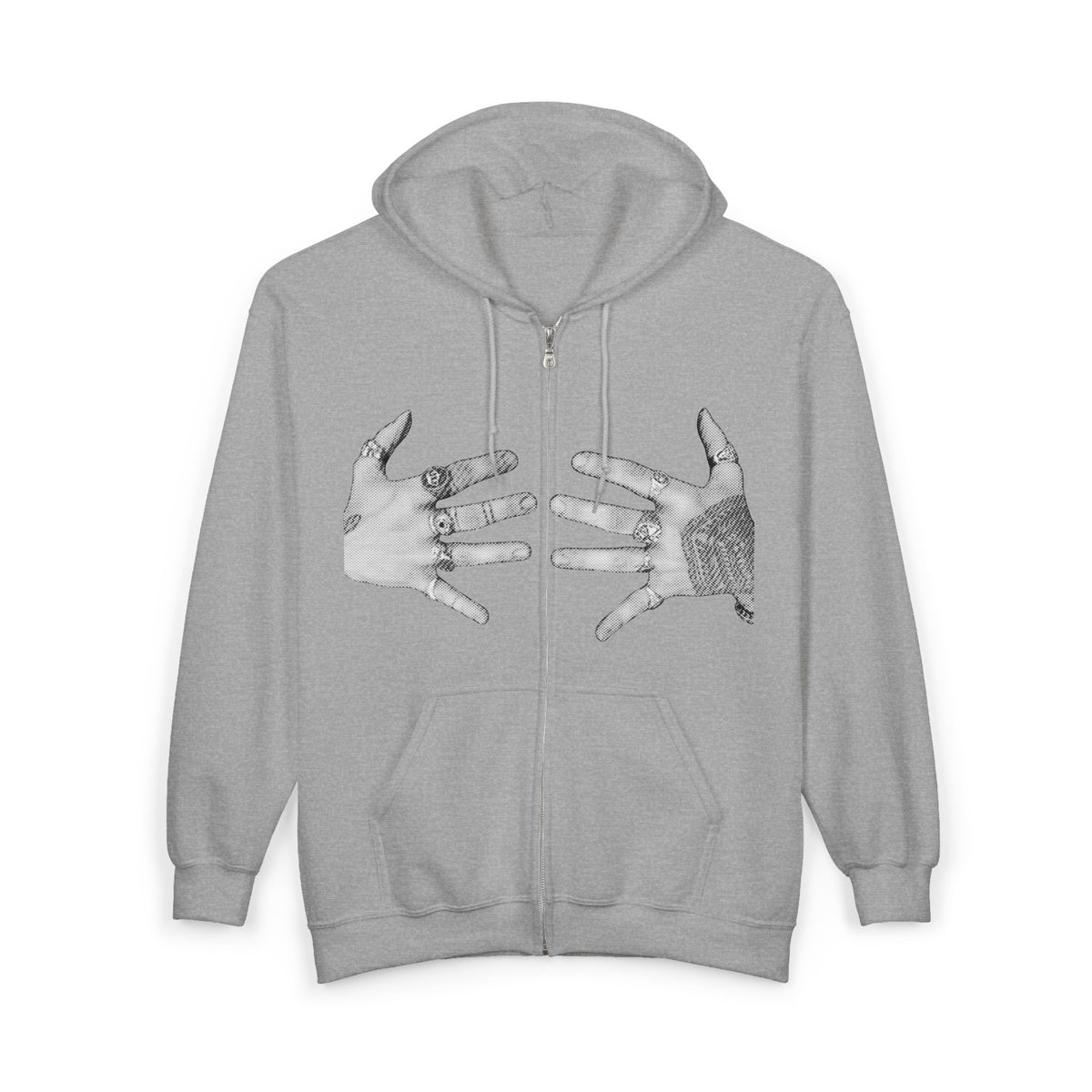 Put Your Hands on Me Pretty Eyes Full Zip Hooded Sweatshirt