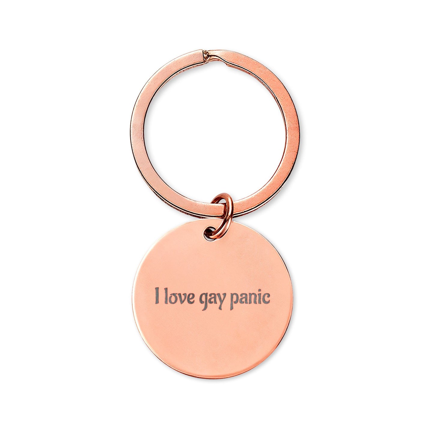Caught Between Cozy and Kink Stainless Steel Round Keychain (Engraving)