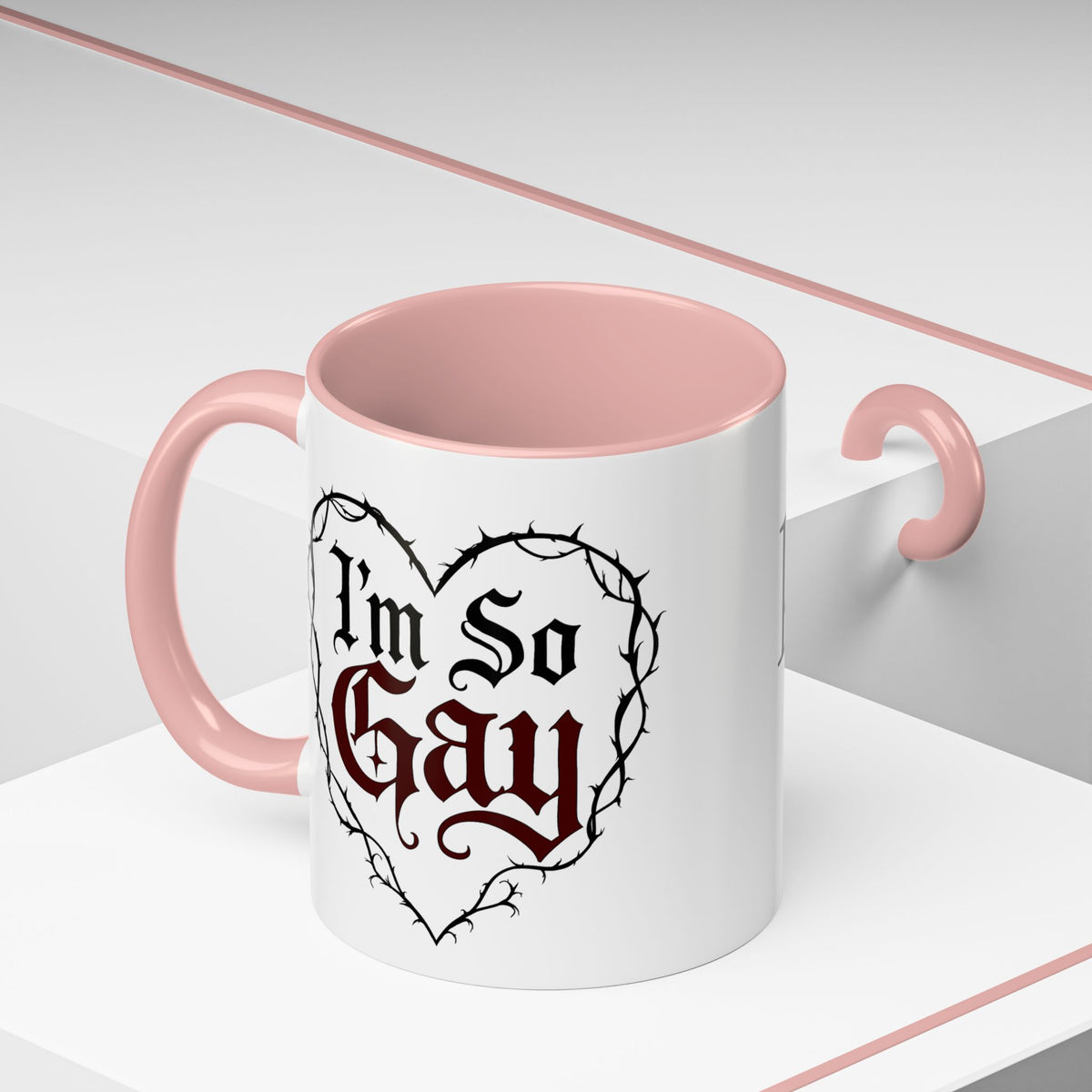 I'm So Gay/ Pretty Eyes Accent Coffee Mug (11, 15oz)