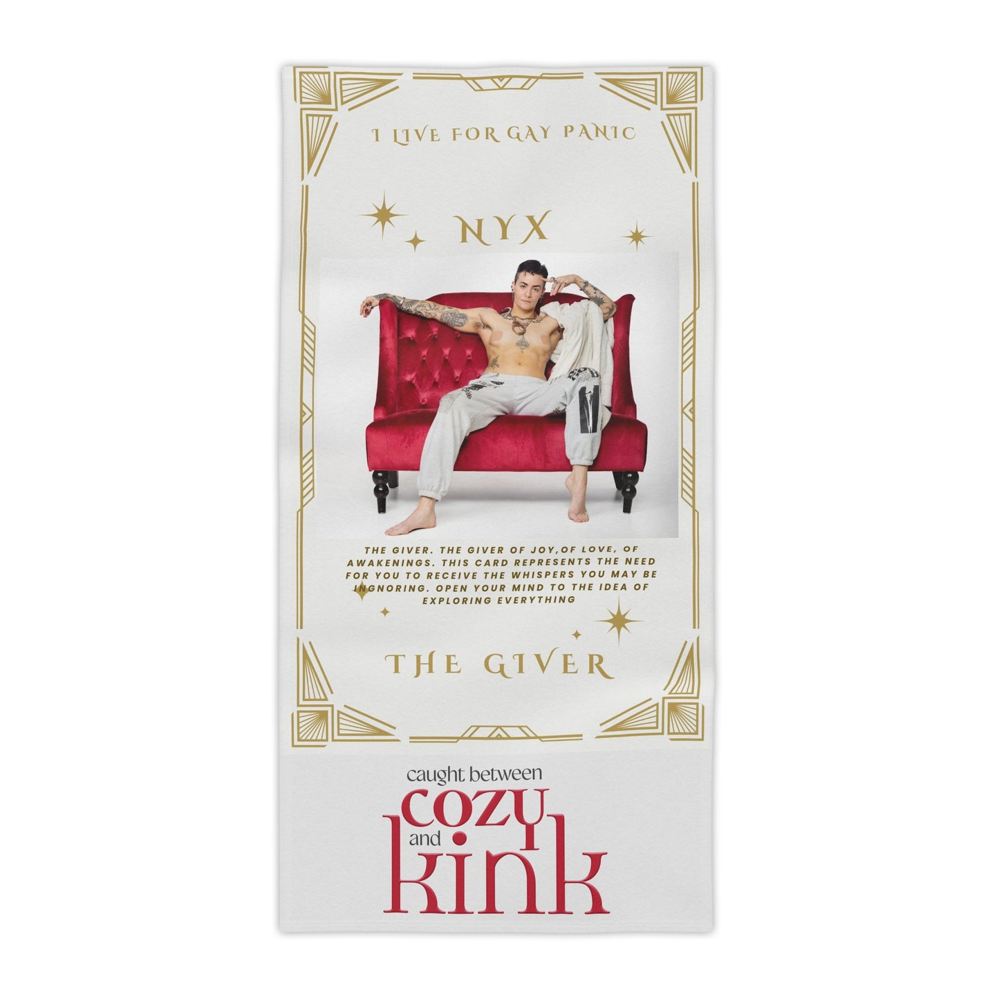 Nyx Tarot Card Beach Towels