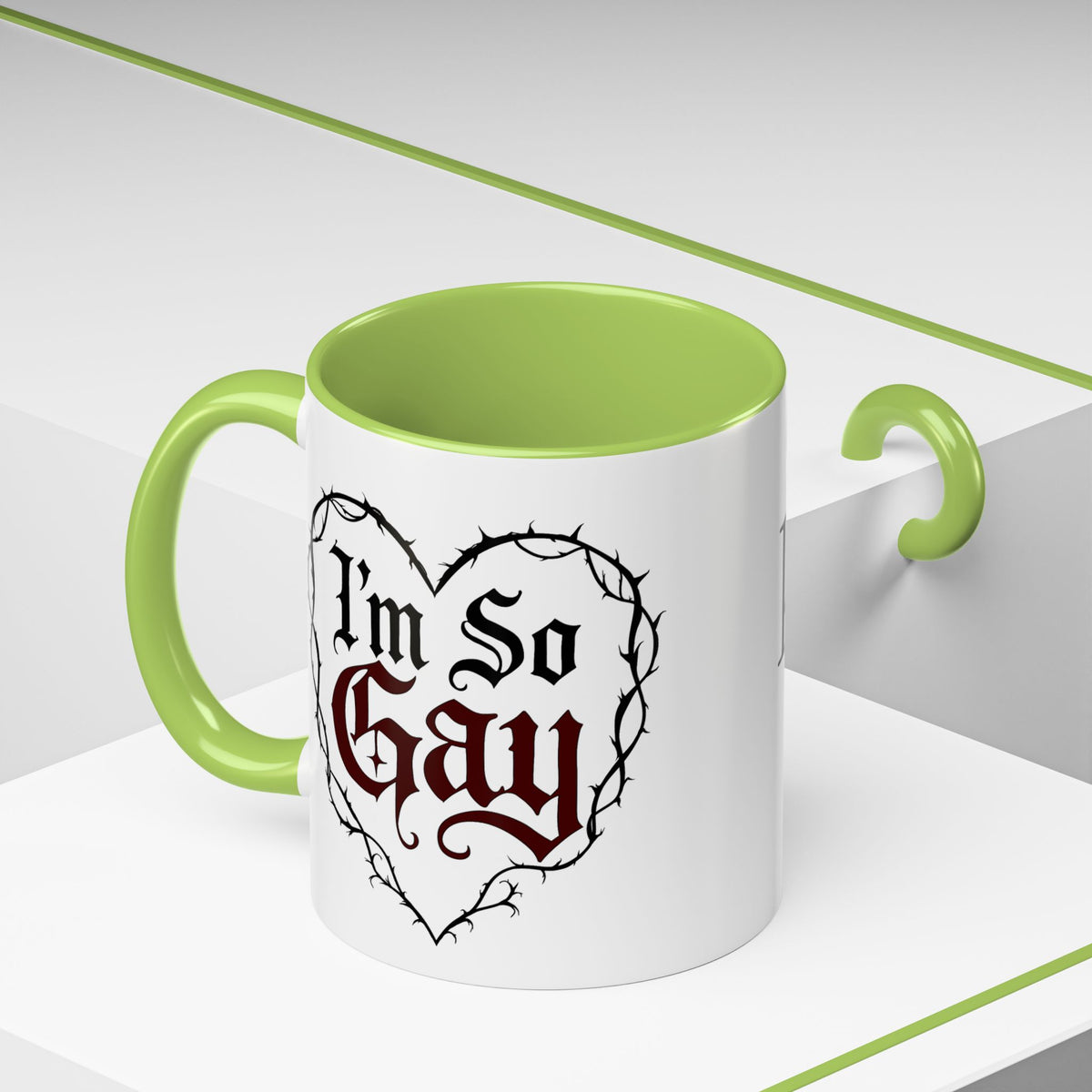 I'm So Gay/ Pretty Eyes Accent Coffee Mug (11, 15oz)